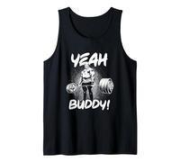 Yeah Buddy, Ronnie Bodybuilding Gym Motivational Tank Top, Men, Black, Medium