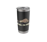 Yeah Fine Sarcasm Nap Office Burnout Monday Sloth Stainless Steel Insulated Tumbler