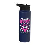 Yeah I Know I Hunt Like A Girl Try to Keep Up Hunting Hunter Stainless Steel Insulated Water Bottle