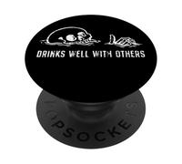 Yeah I'm Fine, Drinks Well With Others, USA, St Patricks Day PopSockets Adhesive PopGrip