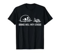 Yeah I'm Fine, Drinks Well with Others, USA, St Patricks Day Value Graphic T-Shirt, Men, Black, M