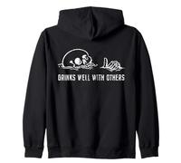 Yeah I'm Fine, Drinks Well With Others, USA, St Patricks Day Zip Hoodie