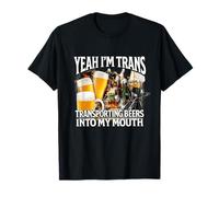 Yeah I'm Trans Funny Unhinged Raunchy Gen Z Meme Brainrot T-Shirt