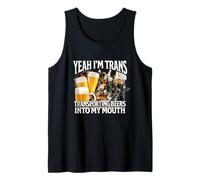 Yeah I'm Trans Funny Unhinged Raunchy Gen Z Meme Brainrot Tank Top