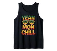 Yeah Mon Chill Reggae Vibes Sunglasses Palm Trees Tank Top