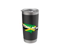 Yeah Mon Jamaican Map Vintage Jamaica Reggae Vacation Retro Stainless Steel Insulated Tumbler