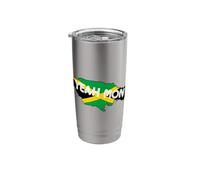 Yeah Mon Jamaican Map Vintage Jamaica Reggae Vacation Retro Stainless Steel Insulated Tumbler