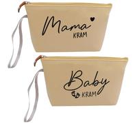 YeahBoom 2 x gifts for expectant mothers, gifts for mum for birth, mum bag with zip for women, cosmetic bag for expectant mum, mum cosmetic bag, cosmetic bag for mum