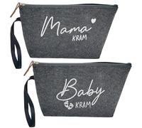 YeahBoom 2 x gifts for expectant mothers, gifts for mum for birth, mum bag with zip for women, cosmetic bag for expectant mum, mum cosmetic bag, cosmetic bag for mum