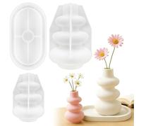 YeahBoom 3PCS Resin Pot Mould, Plant Pots Molds, Resin Silicone Mould, Silicone Mould for Pot Making Pen Holder, Vases, Crystal Bottles and Decorative Ornaments