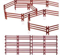 YeahBoom 40 Pieces Horse Fence Toy, Mini Horse Corral Fence, Horse Corral Fencing Accessories Toy, Paddle Toy, Plastic Fence Toy, for Barn Paddle Horse Stable, Farm Animal, Fence Panel