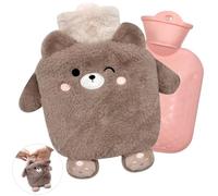 YeahBoom Children's Hot Water Bottle, Bear Hot Water Bottle with Soft, Washable Cover, Premium Rubber, Tested