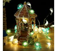 YeahBoom Sea Creature Fairy Lights, 5 m, 50 LED Theme Sea Life Fairy Lights, Battery Operated, Seahorse, Starfish, Wellhorn Snails, Shells, Fairy Lights, for Children's Room, Party, Birthday