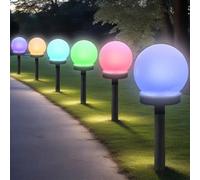 YeahBoom Solar Lights for Outdoor Sphere, Pack of 10 LED Garden Lights, Solar Colour Changing, Solar Garden Light, Waterproof Solar Lamp, for Patio, Walkways, Yard, Garden Decoration
