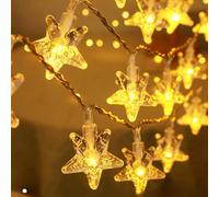 YeahBoom Star String Lights, 1.5M 10LED String Lights Star Christmas, Battery Operated, String Lights Children's Room, LED Decorative String Lights for Bedroom Party Garden Wedding Window Indoor and