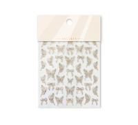 Yeahdor 2Pcs Waterproof Butterfly Nail Stickers Self Adhesive Fake Nails for Women Girls 3D Floral Nail Art Decals Long Lasting Nail Decor Type 8 One Size