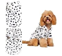 Yeahdor Adorable Dalmatian Dog Hoodie Winter Warm Sweater Halloween Puppy Costume Soft Pullover Clothes For Pets White S