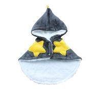Yeahdor Cozy Fleece Dog Sleeping Gown Star Cloak Blanket For Small Pet Comfortable Night Cloak For Indoor Cuddling And Nap Gray S