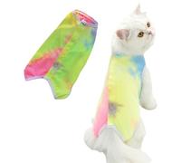 Yeahdor Dog After Surgery Recovery Suit Stretchable Bodysuit With Buttons Anti-lick Protection Yellow Pink S