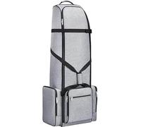 Yeahdor Durable Oxford Fabric Golf Travel Bag with Wheels for Airline Check-in, Lightweight Golf Club Carrier with Protective Padding Gray One Size