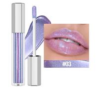 Yeahdor Glittery Lip Gloss with Pearl Shine for Women Girls Hydrating Moisturizing Formula Lightweight Non Sticky Smooth Glossy Finish 1Pc Light Purple One Size