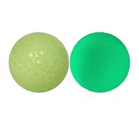 Yeahdor Glow in The Dark Golf Ball Auto Light Absorbing Fluorescent Ball for Night Golf Course Play 2pcs One Size