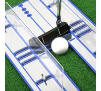 Yeahdor Golf putting practice mirror made of acrylic material, suitable for beginners to correct posture with guide rail assisted exercise device Blue One Size
