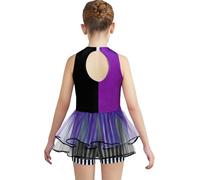 Yeahdor Kids Girls Mad Hatter Costume Halloween Party Party Magic Shows Festivals Birthday Checkerboard Leotard Black 11-12 Years