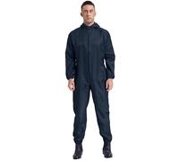 Yeahdor Men's Work Overalls One Piece Mechanics Workwear Dustproof Jumpsuits Long Sleeve Suits Navy Blue M
