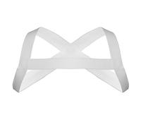 Yeahdor Men's X-Shape Back Body Chest Elastic Shoulder Harness Straps Muscle Punk Belt Accessory White One Size