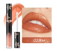Yeahdor Sparkly Lip Gloss for Women Shimmer Metallic Lipstick Long Lasting Waterproof Glossy Shine Beauty Makeup Daily Wear Type 2 One Size