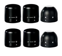 Yeahey 6PCS Wine Bottle Stoppers,4PCS wine stoppers+2PCS champagne stoppers,Wine Preserver, Wine Accessories, Black Silicone Small Wine Bottle Stoppers Corks