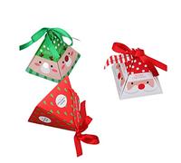 YeahiBaby 15PCS Christmas Paper Boxes Treats Candy Chocolate Goodies Boxes Christmas Party Supplies (Santa Claus, Elk, Tree)
