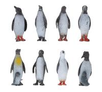 YeahiBaby Plastic Ocean Animal Penguin Figure Model Preschool Kids Toy 8 Pieces