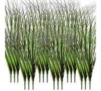 YEAHLEE Outdoor Faux Grass Realistic Artificial Grass Plant Fresh Decorative Artificial Plants for Home Garden Outdoor Decor (Green, 18 Pcs)