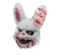 YEAHLEE Scary Mask Horror Rabbit Shape, Creepy Bloody Bunny Mask, Scary Masks for Adults Halloween/Carnival/Party Cosplay (1 Pc)