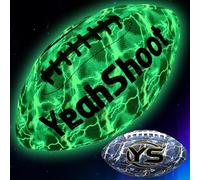 YeahShoot Size 9 Glow in The Dark American Football - Features Premium Fluorescent Material to Be 100% Brighter in Total Dark, Ideal for Night Rugby & Football, Cool Teen & Adult Gift