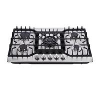 Yeakcco Gas Cooktop 30 Inch, Stainless Steel 5 Burners Built-in Gas Stovetop Propane/Natural Gas Convertible Stove Top Dual Fuel Gas Hob