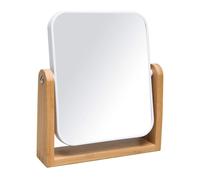 YEAKE Vanity Makeup Mirror with Natural Bamboo Stand,8 Inch 1X/3X Magnification Double Sided 360 Degree Swivel Magnifying Mirror,Portable
