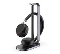 Yealink BH72 Teams + BHC76 Casque Sans fil Arceau Bureau/Centre d'appels USB Type-C Bluetooth Socle de chargement Noir