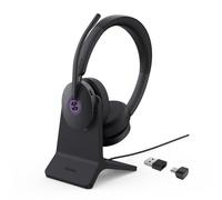 Yealink BH74 UC ANC Wireless Headset with Microphone for PC,Open Office WFH | 6 AI Noise Cancelling Mic,Bluetooth Headset with Charging Dock,32H Talk Time & Mute Button,USB C/A Dongle Remote Hybrid Work