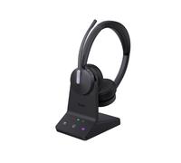 Yealink DECT WH64 Duo UC and Teams with base station Wireless headset designed for business communication, combining DECT and Bluetooth for maximum