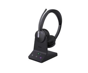Yealink DECT WH64 Duo UC and Teams with base station Wireless headset designed for business communication, combining DECT and Bluetooth for maximum