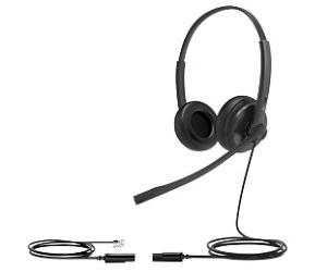 Yealink Dual Wired Headset Over-the-head Noise Cancelling Microphone Stereo YHS34 Black