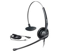 Yealink YHS34 Mono Mono headset with QD connection and RJ cable, ultralight design - ideal for offices and IP communications.