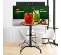 Yealink Huddle Room BYOD Video Conferencing Kit with mobile stand Complete video conferencing kit with AI-powered 4K video bar, 43-inch 4K display,
