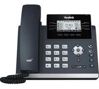 Yealink SIP-T42U Advanced IP Phone, 2.7-Inch Backlit Graphical LCD Display (192 x 64 Pixels), Power over Ethernet, Optima HD Voice, Dual Gigabit Ethernet, Dual USB, 12 SIP Accounts, Black