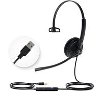 Yealink UH34 USB Headset with Noise Cancelling Mic, Work Headset for PC, Teams Certified Headphones for VoIP Phone Softphone, In Line Control