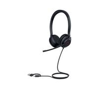 Yealink UH35 Dual Wired On-ear Headset USB-A USB Certified for Microsoft Teams Black 1308163