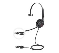 Yealink UH37 Mono UC Wired Headset Over-the-head Noise Cancelling Microphone Yes Mono Black